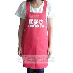 圍裙制作手工圍裙定做多色可選絲印刺繡logo二維碼