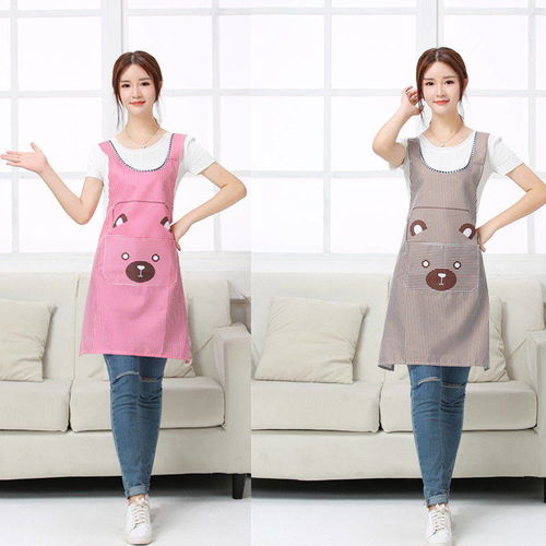 圍裙韓版成人防污防臟罩衣辦公男女反穿衣廚房防油圍裙罩衣