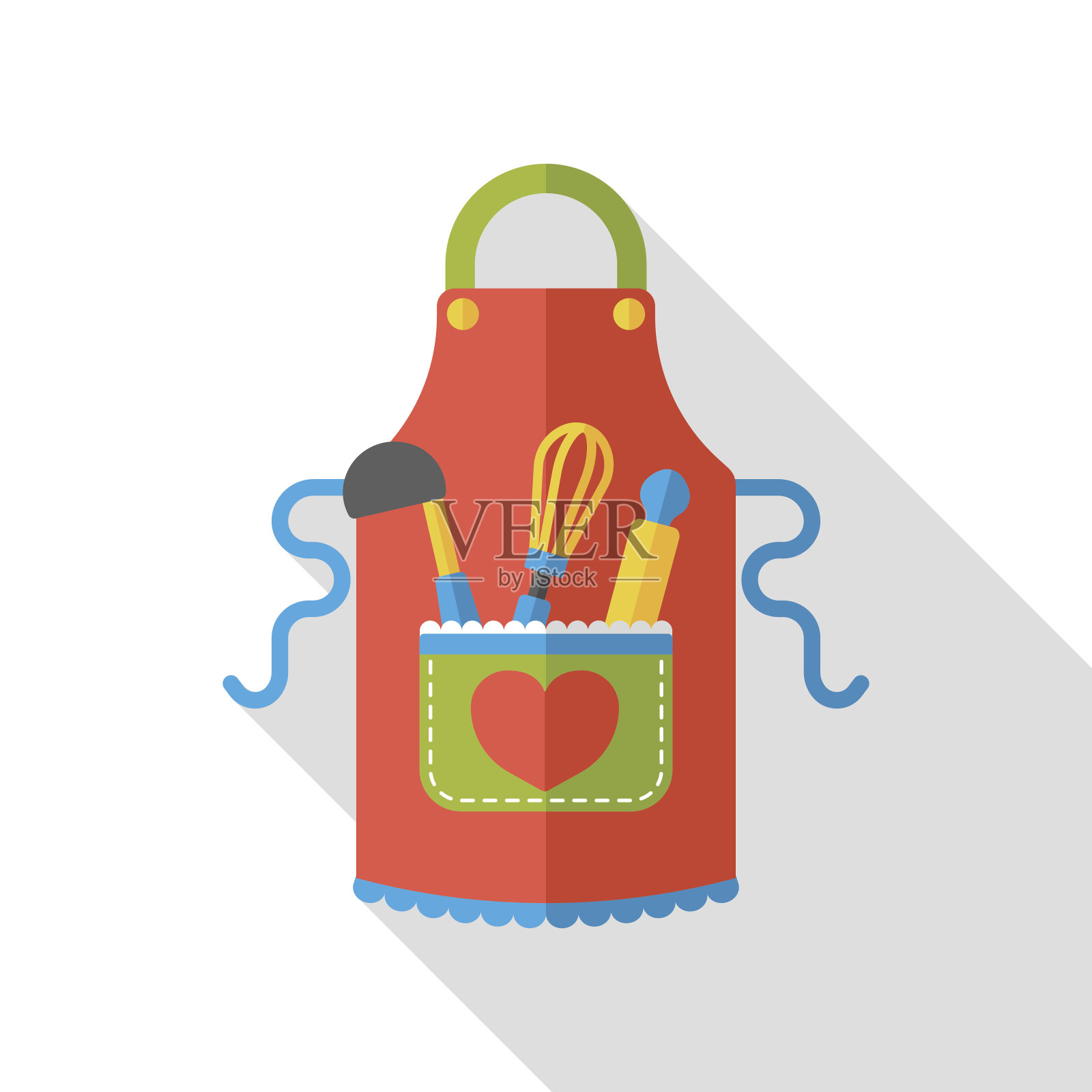 廚房圍裙平面圖標(biāo)