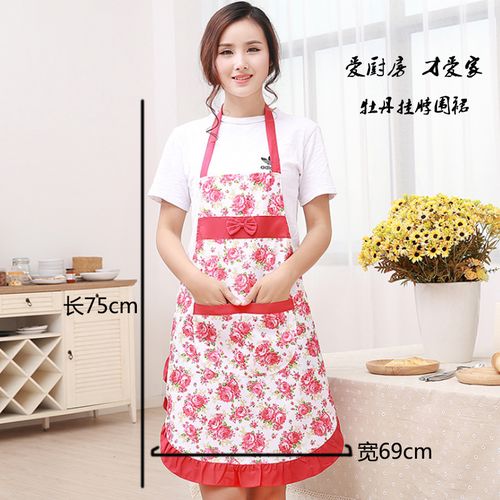韓版時尚情侶可愛廚房做飯圍裙男女餐廳工作服