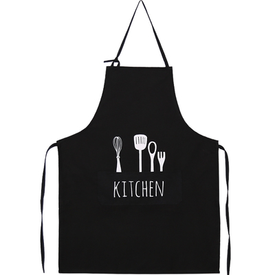 北歐風全純棉布藝圍裙防油清潔圍裙廚房家居咖啡店面包店半身圍裙