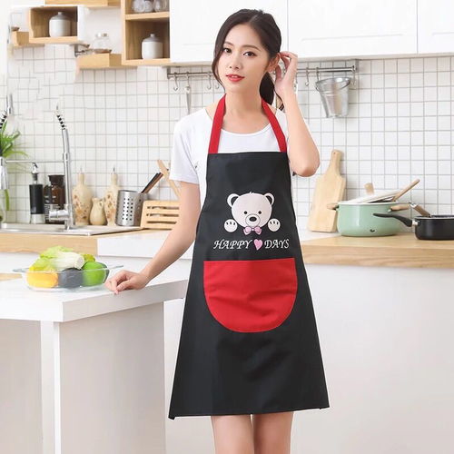 家用圍裙女廚房圍裙做飯工作服圍裙防油圍裙