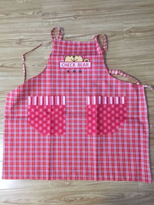 圍裙定做 時尚可愛的布袋熊卡通圖案背帶韓式圍裙wq1503